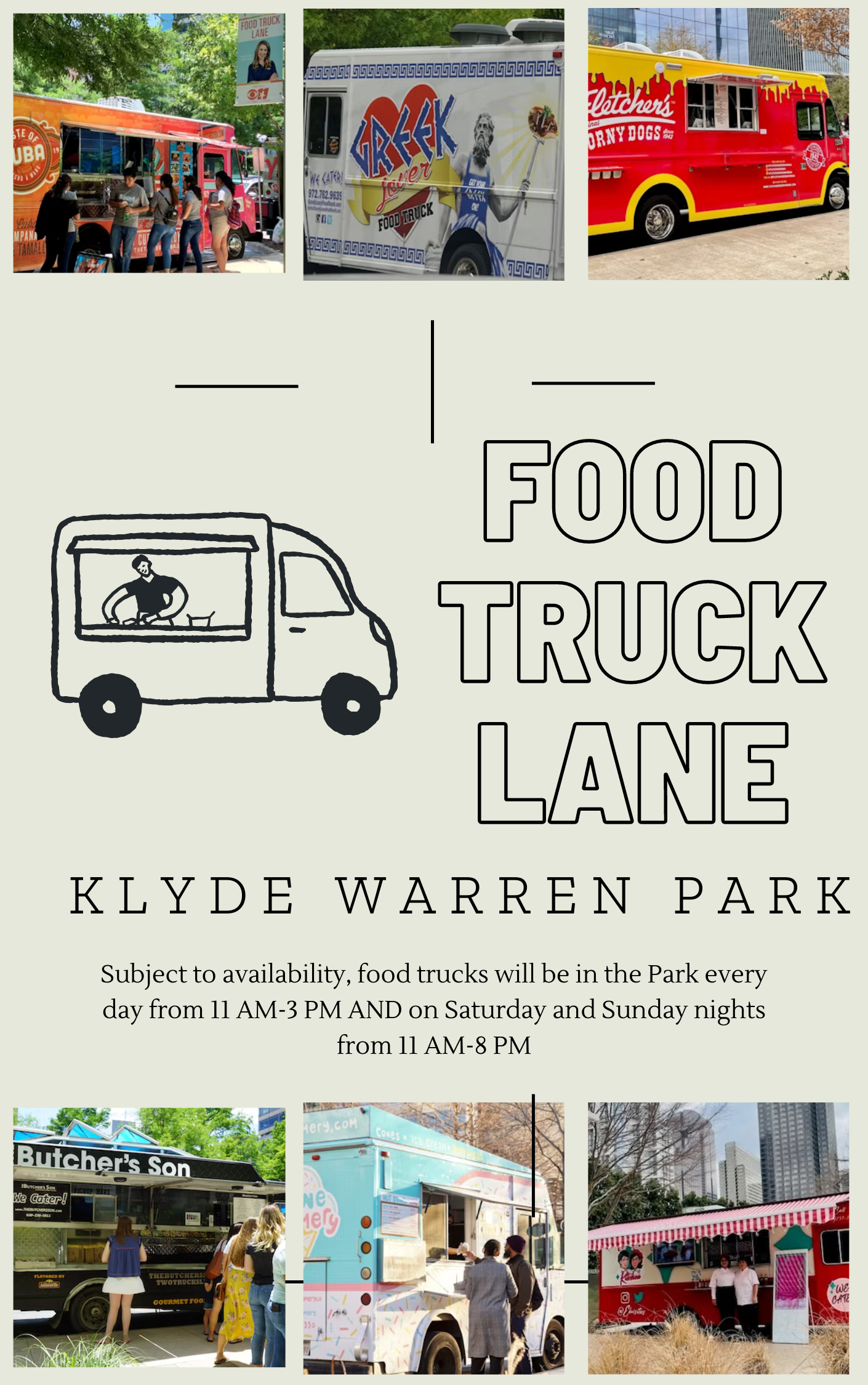 Food Recomendations - Klyde Warren Park